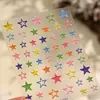 Pegatinas de Uñas con Diseño de Estrella de Cinco Puntas de Hierro Dopamina Kx-324 Sencillo Dulce Genial Estrella Sólida Hueca Pegatinas Adhesivas para Uñas