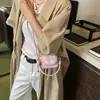 Bolsa Infantil 2025 Nuevo Estilo Coreano Dulce Cuadros Mini Bolso Silla Moda Bolso de Mano para Niña Cruzado Bolso para Lipstick