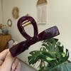 Pinza para el pelo estilo coreano, nueva llegada, pinza grande para la cola de ponda de gran altura, pinza para el pelo sencilla, pinza para el pelo con hebilla de lazo de alta gama para mujer.