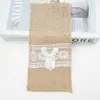 Directo de Fábrica Set de Cuchillo y Tenedor Navideño Bolsa con Borde de Encaje de Arpillera para Cuchillo y Tenedor Bolsa Festiva para Cubiertos de Fiesta y Boda