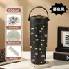 Taza Termo Interior de Cerámica para Mujer, Elegante Taza de Café con Asa de Acero Inoxidable, Botella Portátil de Gran Capacidad para Mantener Fría el Agua con Hielo