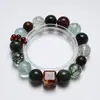 Pulseira Artesanal de Cristal Natural Quartzo Rutilado Verde para Mulheres Pulseira Versátil de Novo Estilo Que Realça a Pele Clara Venda por Atacado