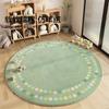 Alfombra Estilo Ins Sala de Estar Resistente a la Suciedad y Fácil de Cuidar Alfombra Redonda Cálida Alfombra Resistente a Caídas para Niños Alfombra Doméstica de Imitación Cachemira