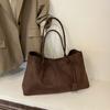 Bolsa de Ombro Casual Versátil Simples Grande Capacidade Feminina Material Fosco Moda Tendência Bolsa Tote Bolsa de Mão Retrô