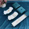 Caja de Terciopelo con Broche de Presión de Doble Apertura, Elegante Caja de Joyería, Set de Cajas para Anillo, Arete, Pulsera, Collar, Al Por Mayor en Stock