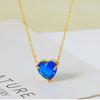 Collar Colgante de Acero de Titanio con Zirconia en Forma de Corazón, Elegante y Sencillo, Collar Versátil en Forma de Corazón para Mujer, Collar Dopamina