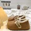 Zapatos Birkenstock retro con plataforma gruesa bordada para aumentar la altura, botas de nieve de felpa para mujer, nuevos mocasines de punta cerrada de doble uso para otoño e invierno 2026