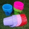 Cubo de Juguete de Plástico con Asa para Niños, Cubo Grueso Grande para Bebé para Playa, Herramienta de Arte Fino, Diámetro 20 cm