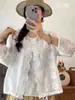 Camisa con Capucha Bordada de Color Sólido Estilo Japonés 2026 para Mujer, Cárdigan Holgado de Algodón, Chaqueta Fina con Capucha, Ropa para Mujer al por Mayor
