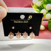 Aretes de Acero de Titanio para Mujer, Tres Pares, Aretes Pequeños para el Cartílago de la Oreja, Aretes Mini Modernos y Simples, Venta al por Mayor de Accesorios Pequeños, Versátiles y a la Moda