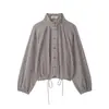 Ropa europea y americana para mujer transfronteriza, popular en AliExpress, chaqueta casual holgada de cuadros de moda