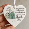 Decoración de Amistad con Forma de Corazón para Nuevo Producto Transfronterizo Colgante Acrílico Plano 2D Regalo de Navidad Colgante para Árbol de Navidad