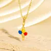 Colar Cruzado Novo Estilo Luxo Leve Esmalte Gota Diamante Cravejado Coração Futebol Flor Nicho Alto Padrão Versátil Corrente para Suéter DIY