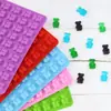 Más de 45 incluso oso molde de silicona para fudge alta temperatura animal de dibujos animados molde de chocolate herramienta para gota de pegamento