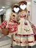 Vestido Lolita Tarta de Fresa con Estampado Floral, Vestido Lolita Jsk de Diseño Original, Estilo Largo de Princesa, Estilo Pastoral