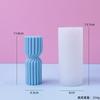 Serie de Velas Redondas con Rayas Espirales Minimalistas Nórdicas Molde de Silicona para Manualidades Adorno de Yeso para Aromaterapia Molde
