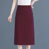 Falda lápiz adelgazante de cintura alta para mujer, nuevo estilo 2026, de longitud media, elegante falda de traje para primavera, verano y otoño