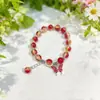 Pulsera Fresca y Delicada de Margarita de Cristal con Dulce Diseño Floral, Estilo de Alta Gama Moderno y Único, Joyería de Exportación de Yiwu