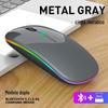 Carregamento sem fio ultrafino silencioso modo duplo Bluetooth mouse computador notebook escritório comercial mouse sem fio luminoso