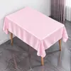 Vendas Diretas da Fábrica Toalha de Mesa de Tecido de Seção Retangular Brilhante Cor Sólida de Alta Qualidade para Hotel, Banquete, Cena de Casamento, Toalha de Mesa de Cetim