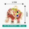 Vendas Diretas de Fábrica Joias de Liga Estilo Coreano Acessórios DIY Pingente Único Elefante Esmalte Gotejado Pulseira de Strass Charms Atacado Transfronteiriço