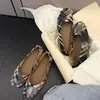 Zapatos Planos de Cuadrícula para Mujer 2026 Verano, Punta Cuadrada, Tacón Bajo, para Viajes Diarios, Cómodos para Todas las Estaciones, Zapatos de Abuela