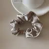 Cuerda para el pelo con anillo para el intestino grueso de borde satinado blanco francés, elegante, combinable con todo, cabeza de bola, tendón de goma de alta elasticidad, anillo para el pelo, accesorios para el pelo, estilo nuevo