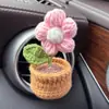 Perfume para Coche Aromaterapia Salida de Aire del Coche Fragancia Desodorización Suministros de Decoración Interior del Coche Adornos Tejidos en Maceta DIY