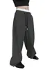 Pantalones Deportivos Tk para Hombre Amazon Europeo y Americano 2025 Cintura con Cordón Pierna Recta Ancha Sueltos Pantalones Deportivos Casuales