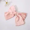 Grampo de Cabelo Estilo Coreano Celebridade da Internet Estilo Elegante Cetim Grande Laço Topo Presilha Presilha Traseira Presilha de Primavera Princesa de Fuga para Mulheres