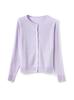Cárdigan de Lana Musheng Puyuan Cuello Redondo Color Sólido Botón Prenda sin Costuras Estilo Coreano Top de Moda para Mujer