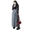 Vestido de Maternidad Coreano de Alta Calidad con Cuello Semi-Alto + Chaleco Reversible - Nuevo Otoño/Invierno 2026