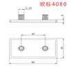 Tapa final negra para perfil de aluminio Tapa final para perfil de aluminio estándar europeo Tapa final de perfil 20/3030/4040/6060/8080