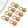 1 Cadena de Cola Redonda Sólida con Colgante de Cuenta de Acero Inoxidable Chapado al Vacío Dorado Plateado Colgante Accesorios para Joyería DIY