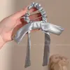 Goma para el pelo simple de satén estilo coreano para mujer, sujetador antideslizante para coleta alta, cuerda de pelo colorida, accesorio para el pelo elástico