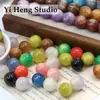 Cuentas de Piedra Ojo de Gato Imitación Color Degradado Redondas para Bolígrafo Cadena de Teléfono Pulsera Cadena de Bolso Accesorios de Joyería