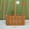 Cesta retangular tipo rattan Cesta de plástico trançado de rattan Cesta de piquenique ao ar livre Cesta de armazenamento de pequenos objetos para casa
