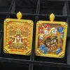Colgante Thangka Wutai Wuye Benmingfo Dios Guardián del Zodiaco Doble Cara Manjusri Año del Dragón Colgante Wuye del Dragón Collar