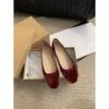 Zapatos elegantes de gamuza de estilo francés con boca baja para mujer, primavera y otoño, estilo coreano, suaves, estilo hada, planos, sin cordones