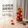 Cúpula de Vidro com Flor Eterna Rosa Simulada com Luz LED Ornamentos de Flor de Sabão para o Festival Qixi, Dia dos Namorados, Presente de Aniversário, Transfronteiriço