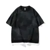 [Roupas de Berlim] Tendência Verão 2025 Tops Casuais Versáteis de Manga Curta com Gola Redonda de Marca Tendência Soltos