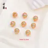 Cuentas de la Fortuna con Patrón de Nube de Esmalte Cloisonné Tradicional de 8 mm, Cuentas Espaciadoras de las Ocho Direcciones de la Riqueza Azul Jingtai, Cuentas para Accesorios Hechos a Mano DIY