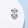 Colgante de Oso de Perla Accesorios para Colgante Aleación Simple Diamante Accesorios de Joyería Pendientes DIY Pulsera Collar Ropa