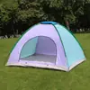 Barraca Estilo Camping Proteção Solar Montagem Manual de Tenda de Sol para Praia À Prova de Chuva e Vento Barraca de Viagem Familiar