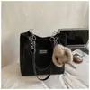 Bolsa Retrô de Grande Capacidade para Mulheres Moda Inverno 2026 Versátil Bolsa de Ombro Estudante Aula Trabalho Bolsa Tote