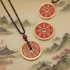 Estilo Chino Moneda de Dinero Shangui Latón Cinabrio Estilo Étnico Colgante de Llavero Decorativo Accesorio Metálico Fábrica