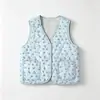 Colete Acolchoado Curto Leve Quente Sem Mangas de Algodão com Forro de Fleece Novo para Outono/Inverno da Mamãe para Meia-Idade e Idosos