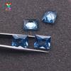 Corte Retangular com Ângulo Reto 106# Cristal Azul Afiado Gema Sintética 2*4mm-12*16mm Cristal Azul Afiado Retangular Resistência a Altas Temperaturas