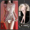 Vestido Curto Vintage Cheongsam Bordado Renda Vazada Sexy Costas Nuas Estilo Antigo Alça Uniforme Puro Desejo