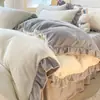 Juego de Ropa de Cama de Lujo de Terciopelo de Leche de Cuatro Piezas Invierno Espesado Felpa Funda Nórdica Terciopelo de Coral Sábana de Cama 2026 Nueva Ropa de Cama